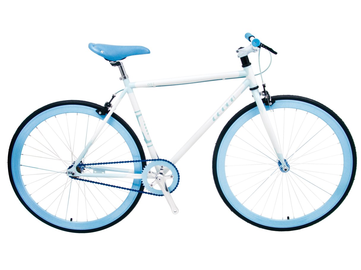 700C 單速車 水藍
