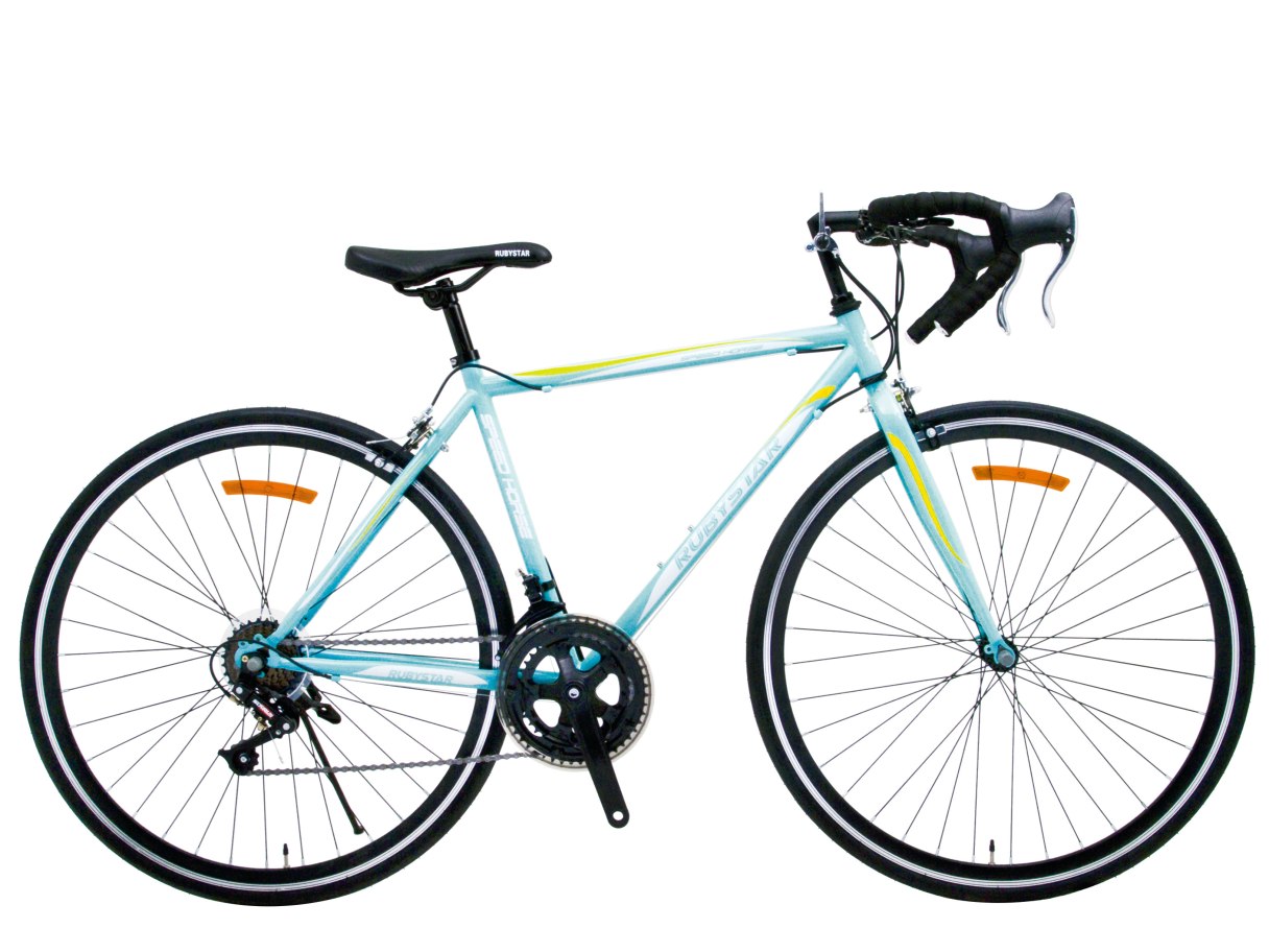 700C 鋁合金彎把公路車 水藍