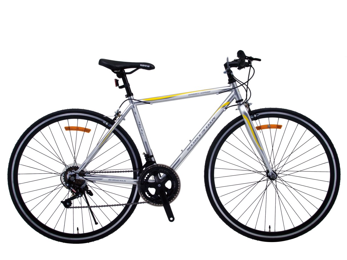 700C 鋁合金平把公路車 銀